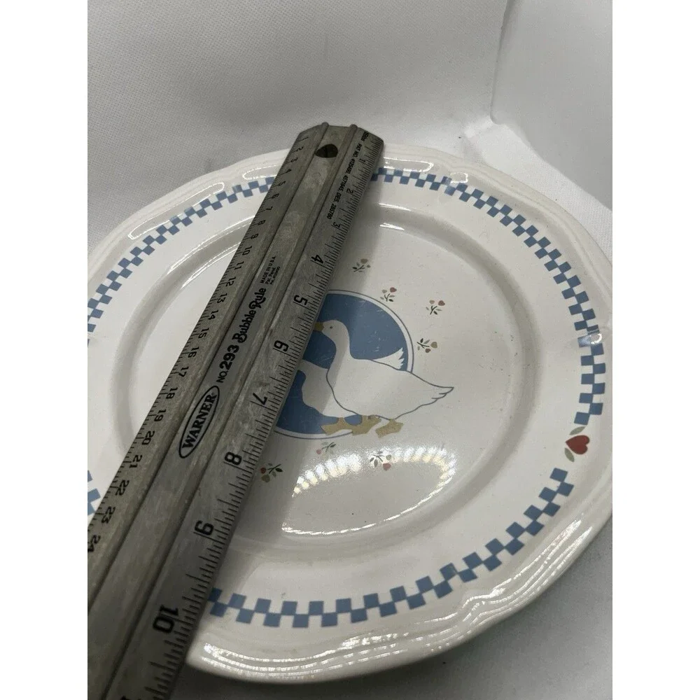 1980’s Moonlight Stoneware Heart Spun Geese plate cottagecore grannycore goose